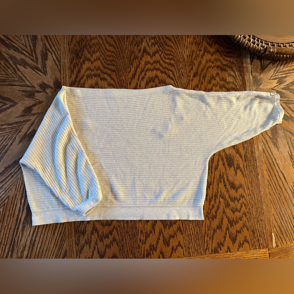 Prana Cropped Knit Off the Shoulder sweater Size L